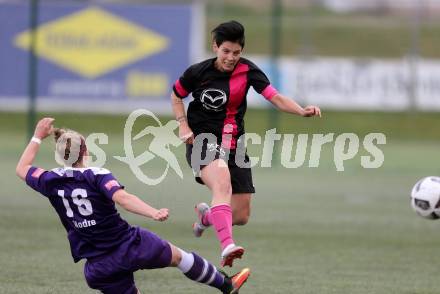 Fussball. Frauen. 2. Liga Ost Sued. Carinthians Spittal gegen FC Feldkirchen/SV Magdalensberg. Anna Lea Modre,  (Spittal), Bianca Angelika Friesacher (Feldkirchen/SV Magdalensberg). Spittal, am 16.4.2017.
Foto: Kuess
---
pressefotos, pressefotografie, kuess, qs, qspictures, sport, bild, bilder, bilddatenbank