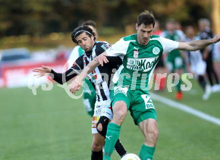 Fussball Bundesliga. RZ Pellets WAC gegen  SV Mattersburg. Ynclan Pajares Jacobo,  (WAC), Nedejko Malic (Mattersburg). Wolfsberg, am 29.4.2017.
Foto: Kuess

---
pressefotos, pressefotografie, kuess, qs, qspictures, sport, bild, bilder, bilddatenbank