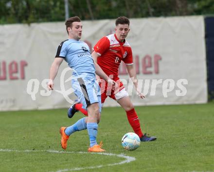 Fussball. Unterliga Ost. KAC 1909 gegen Sirnitz. Hasan Kupinic (KAC),  Michael Spitzer (Sirnitz). Klagenfurt, 6.5.2017.
Foto: Kuess
---
pressefotos, pressefotografie, kuess, qs, qspictures, sport, bild, bilder, bilddatenbank