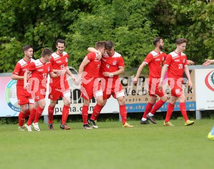 Fussball. Unterliga Ost. KAC 1909 gegen Sirnitz. Torjubel  Lukas Lausegger (KAC). Klagenfurt, 6.5.2017.
Foto: Kuess
---
pressefotos, pressefotografie, kuess, qs, qspictures, sport, bild, bilder, bilddatenbank