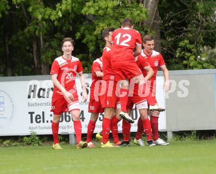 Fussball. Unterliga Ost. KAC 1909 gegen Sirnitz. Torjubel  Lukas Lausegger (KAC). Klagenfurt, 6.5.2017.
Foto: Kuess
---
pressefotos, pressefotografie, kuess, qs, qspictures, sport, bild, bilder, bilddatenbank