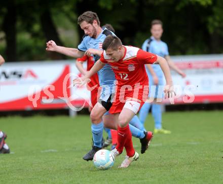 Fussball. Unterliga Ost. KAC 1909 gegen Sirnitz. Markus Pavic (KAC),  Lukas Hasslauer (Sirnitz). Klagenfurt, 6.5.2017.
Foto: Kuess
---
pressefotos, pressefotografie, kuess, qs, qspictures, sport, bild, bilder, bilddatenbank