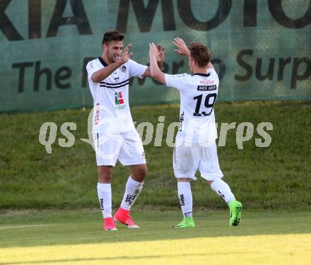 Fussball. Kaerntner Liga. WAC Amateure gegen SAK. Torjubel Amar Hodzic, Florian Harald Prohart, (WAC). St. Andrae, 26.5.2017. 
Foto: Kuess
---
pressefotos, pressefotografie, kuess, qs, qspictures, sport, bild, bilder, bilddatenbank