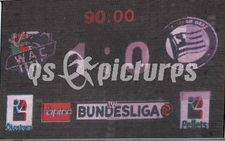 Fussball Bundesliga. RZ Pellets WAC gegen  SK Puntigamer Sturm Graz.  Anzeigentafel. Wolfsberg, am 28.5.2017.
Foto: Kuess

---
pressefotos, pressefotografie, kuess, qs, qspictures, sport, bild, bilder, bilddatenbank