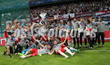 Fussball OEFB Samsung Cupfinale. SK Rapid Wien gegen FC Red Bull Salzburg. Jubel Salzburg. Klagenfurt Woertherseestadion, am 1.6.2017.
Foto: Kuess

---
pressefotos, pressefotografie, kuess, qs, qspictures, sport, bild, bilder, bilddatenbank