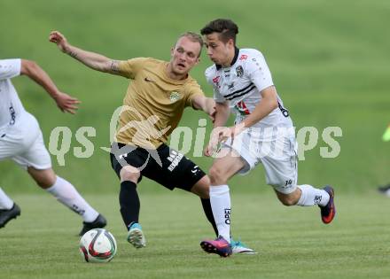 Fussball Kaerntner Liga. Koettmannsdorf gegen WAC Amateure. Aner Mandzic,  (Koettmannsdorf), Fabio Putzl (WAC). Koettmannsdorf, am 4.6.2017.
Foto: Kuess
---
pressefotos, pressefotografie, kuess, qs, qspictures, sport, bild, bilder, bilddatenbank