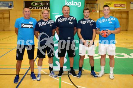 HLA. Handball SC Ferlach. Trainingsbeginn. Co Trainer Wolfgang Wischounig,  Janez Gams, Trainer Ivan Vajdl, Marek Pales.
Ferlach, am 24.7.2017.
Foto: Kuess
---
pressefotos, pressefotografie, kuess, qs, qspictures, sport, bild, bilder, bilddatenbank