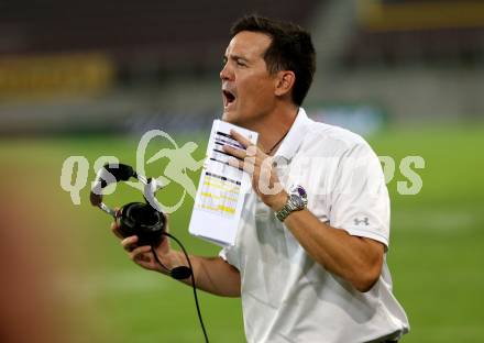 American Football. AFL. American Football League. Finale. Austrian Bowl. Dacia Vikings Vienna gegen Swarco Raiders Tirol.  Head Coach Chris Calaycay (Vikings). Klagenfurt, am 29.7.2017.
Foto: Kuess
---
pressefotos, pressefotografie, kuess, qs, qspictures, sport, bild, bilder, bilddatenbank