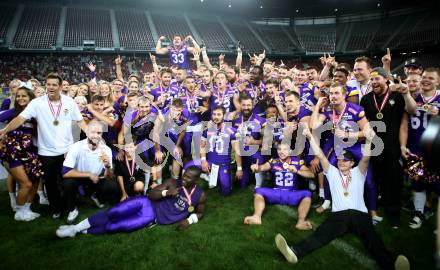 American Football. AFL. American Football League. Finale. Austrian Bowl. Dacia Vikings Vienna gegen Swarco Raiders Tirol.  Jubel Vikings. Klagenfurt, am 29.7.2017.
Foto: Kuess
---
pressefotos, pressefotografie, kuess, qs, qspictures, sport, bild, bilder, bilddatenbank