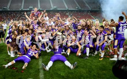 American Football. AFL. American Football League. Finale. Austrian Bowl. Dacia Vikings Vienna gegen Swarco Raiders Tirol. Jubel (Vikings). Klagenfurt, am 29.7.2017.
Foto: Kuess
---
pressefotos, pressefotografie, kuess, qs, qspictures, sport, bild, bilder, bilddatenbank