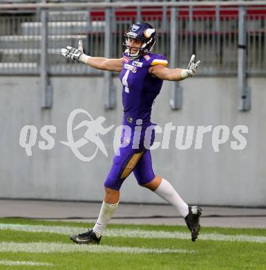 American Football. AFL. American Football League. Finale. Austrian Bowl. Dacia Vikings Vienna gegen Swarco Raiders Tirol.  Jubel Bernhard Seikovits (Vikings). Klagenfurt, am 29.7.2017.
Foto: Kuess
---
pressefotos, pressefotografie, kuess, qs, qspictures, sport, bild, bilder, bilddatenbank