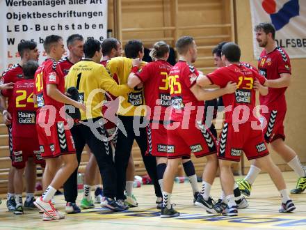 HLA. Handball Liga Austria SC Ferlach gegen UHK Krems. Jubel Krems. Ferlach, am 3.10.2017.
Foto: Kuess
---
pressefotos, pressefotografie, kuess, qs, qspictures, sport, bild, bilder, bilddatenbank