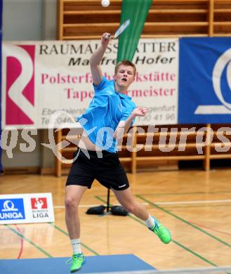 Badminton Bundesliga. SC Kelag Kaernten.  Miha Ivancic. Klagenfurt, am 21.10.2017.
Foto: Kuess
---
pressefotos, pressefotografie, kuess, qs, qspictures, sport, bild, bilder, bilddatenbank