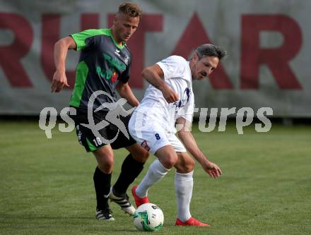 Fussball OEFB Cup. SAK gegen Voelkermarkt. Thomas Riedl, (SAK),  Manuel Primusch  (Voelkermarkt). Klagenfurt, am 20.7.2018.
Foto: Kuess
---
pressefotos, pressefotografie, kuess, qs, qspictures, sport, bild, bilder, bilddatenbank