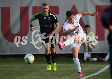 Fussball OEFB Cup. SAK gegen Voelkermarkt. Alessandro Oraze,  (SAK),  Daniel Ulrich Primusch (Voelkermarkt). Klagenfurt, am 20.7.2018.
Foto: Kuess
---
pressefotos, pressefotografie, kuess, qs, qspictures, sport, bild, bilder, bilddatenbank