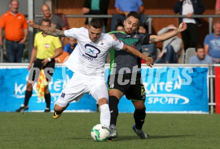 Fussball OEFB Cup. SAK gegen Voelkermarkt. Amer Krcic,  (SAK),  Yosifov Svetlozar Angelov (Voelkermarkt). Klagenfurt, am 20.7.2018.
Foto: Kuess
---
pressefotos, pressefotografie, kuess, qs, qspictures, sport, bild, bilder, bilddatenbank