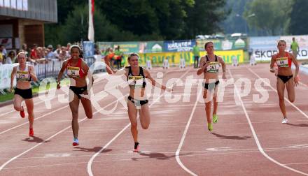 Leichtathletik, Oesterreichische Meisterschaften 2018.   100 Meter Frauen. Katharina Haberditz (# 265), Savannah Mapalagama (# 34), Alexandra Toth (# 9), Magdalena Lindner (# 267), Christina Jellen (# 89). Klagenfurt, am 21.7.2018.
Foto: Kuess
---
pressefotos, pressefotografie, kuess, qs, qspictures, sport, bild, bilder, bilddatenbank