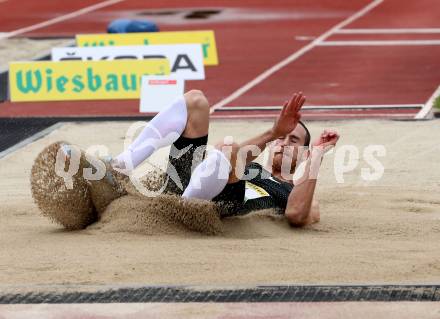 Leichtathletik, Oesterreichische Meisterschaften 2018.   Weitsprung. Dominik Distelberger. Klagenfurt, am 21.7.2018.
Foto: Kuess
---
pressefotos, pressefotografie, kuess, qs, qspictures, sport, bild, bilder, bilddatenbank