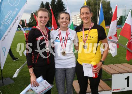 Leichtathletik, Oesterreichische Meisterschaften 2018.   400 Meter Frauen. Sigrid Portenschlager, Susanne Walli, Verena Wiederin. Klagenfurt, am 21.7.2018.
Foto: Kuess
---
pressefotos, pressefotografie, kuess, qs, qspictures, sport, bild, bilder, bilddatenbank