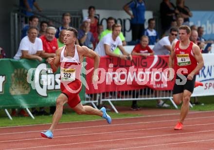 Leichtathletik, Oesterreichische Meisterschaften 2018.   100 Meter. Markus Fuchs (Nr. 232). Klagenfurt, am 21.7.2018.
Foto: Kuess
---
pressefotos, pressefotografie, kuess, qs, qspictures, sport, bild, bilder, bilddatenbank