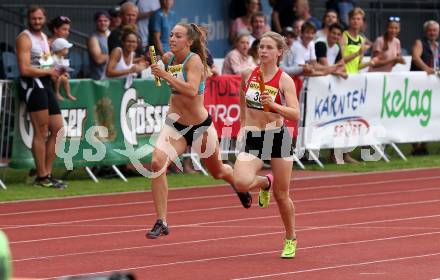 Leichtathletik. Oesterreichische Meisterschaften 2018.  4x100 Meter Frauen. Alexandra SCHEFTNER (Nr. 207), Annette HERISZT (Nr. 30). Klagenfurt, am 22.7.2018.
Foto: Kuess
---
pressefotos, pressefotografie, kuess, qs, qspictures, sport, bild, bilder, bilddatenbank