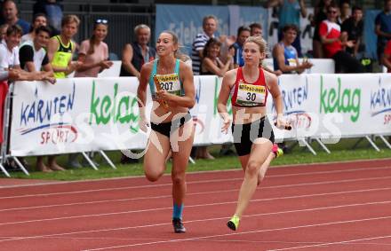 Leichtathletik. Oesterreichische Meisterschaften 2018.  4x100 Meter Frauen. Alexandra SCHEFTNER (Nr. 207), Annette HERISZT (Nr. 30). Klagenfurt, am 22.7.2018.
Foto: Kuess
---
pressefotos, pressefotografie, kuess, qs, qspictures, sport, bild, bilder, bilddatenbank