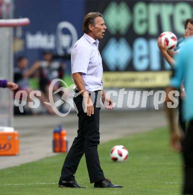 Fussball 2. Liga. SK Austria Klagenfurt gegen SC Austria Lustenau.  Trainer Franz Polanz (Klagenfurt). Klagenfurt, am 27.7.2018.
Foto: Kuess
---
pressefotos, pressefotografie, kuess, qs, qspictures, sport, bild, bilder, bilddatenbank