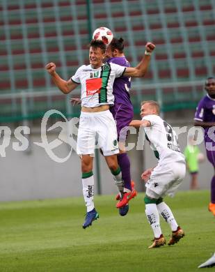 Fussball. 2. Liga. SK Austria Klagenfurt gegen FC Wacker Innsbruck II. Philipp Huetter (Austria Klagenfurt), Felix Bacher (Innsbruck). Klagenfurt, 17.8.2018.
Foto: Kuess
---
pressefotos, pressefotografie, kuess, qs, qspictures, sport, bild, bilder, bilddatenbank