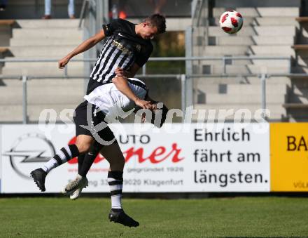 Fussball Unterliga Ost. ASK gegen Kraig. David Valtiner, (ASK), Benjamin Lamzari  (Kraig). Klagenfurt, am 9.9.2018.
Foto: Kuess
---
pressefotos, pressefotografie, kuess, qs, qspictures, sport, bild, bilder, bilddatenbank