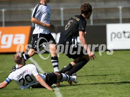 Fussball Unterliga Ost. ASK gegen Kraig. Danijel Micic, (ASK), Moritz Johannes Kirbach  (Kraig). Klagenfurt, am 9.9.2018.
Foto: Kuess
---
pressefotos, pressefotografie, kuess, qs, qspictures, sport, bild, bilder, bilddatenbank