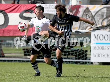 Fussball Unterliga Ost. ASK gegen Kraig. David Valtiner, (ASK), Leonard Ibrahimi  (Kraig). Klagenfurt, am 9.9.2018.
Foto: Kuess
---
pressefotos, pressefotografie, kuess, qs, qspictures, sport, bild, bilder, bilddatenbank