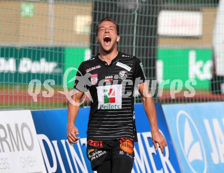 Fussball tipico Bundesliga. RZ Pellets WAC gegen FC Wacker Innsbruck.  Torjubel Mario Leitgeb (WAC). Wolfsberg, am 16.9.2018.
Foto: Kuess

---
pressefotos, pressefotografie, kuess, qs, qspictures, sport, bild, bilder, bilddatenbank