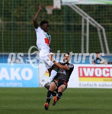 Fussball tipico Bundesliga. RZ Pellets WAC gegen FC Wacker Innsbruck.  Michael Novak,  (WAC), Cheikhou Dieng (Innsbruck). Wolfsberg, am 16.9.2018.
Foto: Kuess

---
pressefotos, pressefotografie, kuess, qs, qspictures, sport, bild, bilder, bilddatenbank