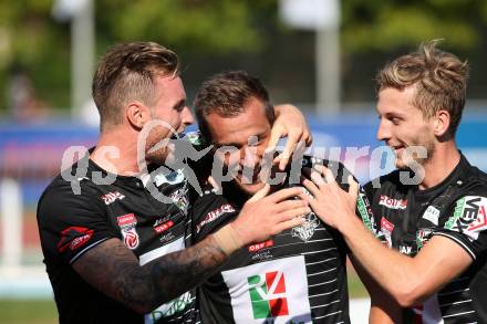 Fussball tipico Bundesliga. RZ Pellets WAC gegen FC Wacker Innsbruck.  Torjubel Mario Leitgeb (WAC). Wolfsberg, am 16.9.2018.
Foto: Kuess

---
pressefotos, pressefotografie, kuess, qs, qspictures, sport, bild, bilder, bilddatenbank