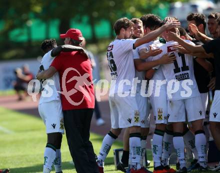 Fussball tipico Bundesliga. RZ Pellets WAC gegen FC Wacker Innsbruck.  Torjubel Martin Harrer (Innsbruck). Wolfsberg, am 16.9.2018.
Foto: Kuess

---
pressefotos, pressefotografie, kuess, qs, qspictures, sport, bild, bilder, bilddatenbank