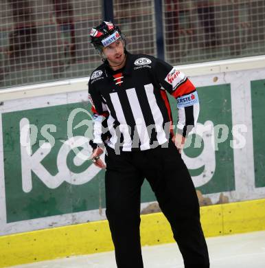 EBEL. Eishockey Bundesliga. EC VSV gegen KHL Medvescak Zagreb. Schiedsrichter Patrick Gruber. Villach, am 1.9.2018.
Foto: Kuess 


---
pressefotos, pressefotografie, kuess, qs, qspictures, sport, bild, bilder, bilddatenbank