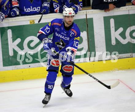 EBEL. Eishockey Bundesliga. EC VSV gegen KHL Medvescak Zagreb. Trivino Corey (VSV). Villach, am 1.9.2018.
Foto: Kuess 


---
pressefotos, pressefotografie, kuess, qs, qspictures, sport, bild, bilder, bilddatenbank