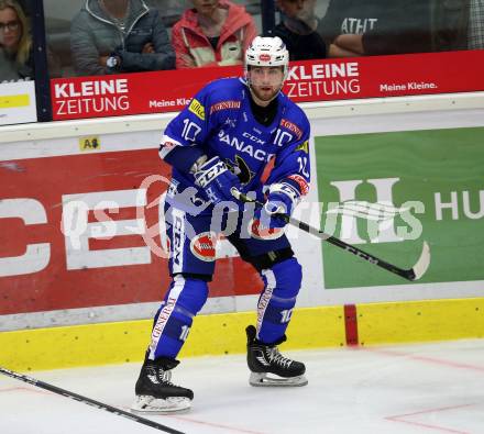 EBEL. Eishockey Bundesliga. EC VSV gegen KHL Medvescak Zagreb. 	Trivino Corey (VSV). Villach, am 1.9.2018.
Foto: Kuess 


---
pressefotos, pressefotografie, kuess, qs, qspictures, sport, bild, bilder, bilddatenbank