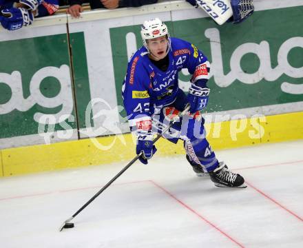 EBEL. Eishockey Bundesliga. EC VSV gegen KHL Medvescak Zagreb. 	Lanzinger Benjamin (VSV). Villach, am 1.9.2018.
Foto: Kuess 


---
pressefotos, pressefotografie, kuess, qs, qspictures, sport, bild, bilder, bilddatenbank