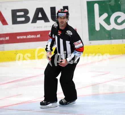 EBEL. Eishockey Bundesliga. EC VSV gegen KHL Medvescak Zagreb. Schiedsrichter Patrick Gruber. Villach, am 1.9.2018.
Foto: Kuess 


---
pressefotos, pressefotografie, kuess, qs, qspictures, sport, bild, bilder, bilddatenbank