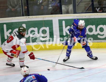 EBEL. Eishockey Bundesliga. EC VSV gegen HCB Suedtirol Alperia. Nikolas Petrik, (VSV), Markus Nordlund  (Bozen). Villach, am 28.9.2018.
Foto: Kuess 


---
pressefotos, pressefotografie, kuess, qs, qspictures, sport, bild, bilder, bilddatenbank