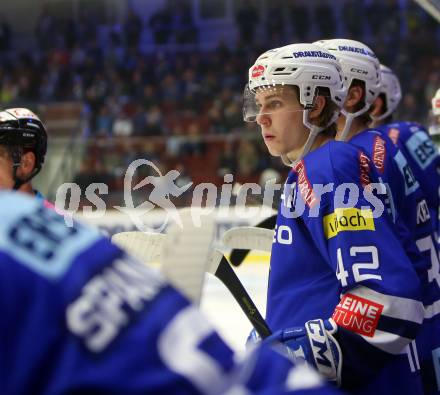 EBEL. Eishockey Bundesliga. EC VSV gegen Fehervar AV 19. Benjamin Lanzinger (VSV). Villach, am 12.10.2018.
Foto: Kuess 


---
pressefotos, pressefotografie, kuess, qs, qspictures, sport, bild, bilder, bilddatenbank