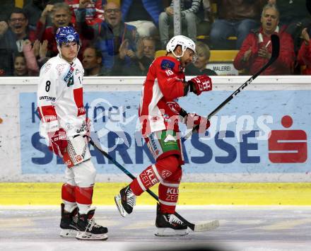 EBEL. Eishockey Bundesliga. KAC gegen HC TWK Innsbruck. Torjubel Thomas Koch (KAC). Klagenfurt, am 14.10.2018.
Copyright DIENER / Kuess
---
pressefotos, pressefotografie, kuess, qs, qspictures, sport, bild, bilder, bilddatenbank