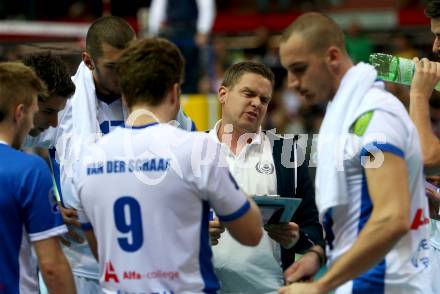 Volleyball Champions League. SK Posojilnica Aich/Dob gegen Lycurgus Groningen (NED). Head Coach Arjan Taaij (Groningen). Klagenfurt, am 17.10.2018.
Foto: Kuess

---
pressefotos, pressefotografie, kuess, qs, qspictures, sport, bild, bilder, bilddatenbank