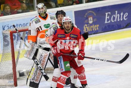 EBEL. Eishockey Bundesliga. KAC gegen Moser Medical Graz99ers. Witting Marcel (KAC), Kirchschlaeger Erik, Linus Lundin (Graz). Klagenfurt, am 19.10.2018.
Foto: Kuess

---
pressefotos, pressefotografie, kuess, qs, qspictures, sport, bild, bilder, bilddatenbank