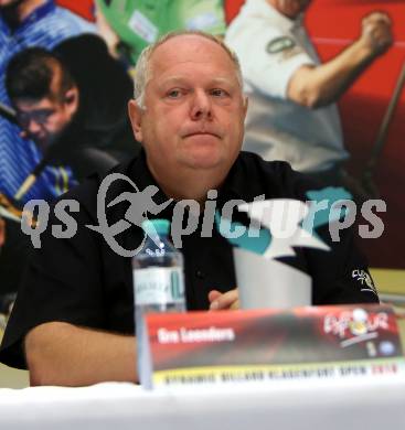 Dynamic Billard Klagenfurt Open 2018. Pressekonferenz.  Gre Leenders. Klagenfurt, am 9.10.2018.
Foto: Kuess
---
pressefotos, pressefotografie, kuess, qs, qspictures, sport, bild, bilder, bilddatenbank