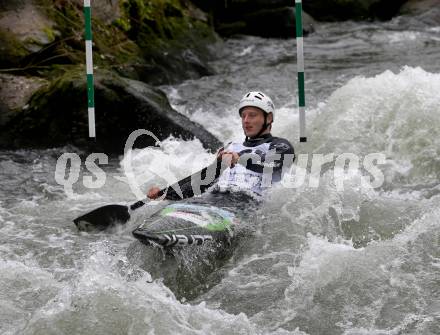 Kayak. Alpe Adria Kanu Slalom.  Max Roemer.  Gurk (Fluss), 7.10.2018.
Foto: Kuess
---
pressefotos, pressefotografie, kuess, qs, qspictures, sport, bild, bilder, bilddatenbank