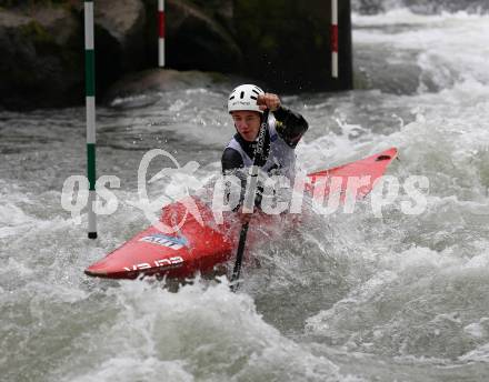 Kayak. Alpe Adria Kanu Slalom.  Haselmaier-Muellneritsch Timo.  Gurk (Fluss), 7.10.2018.
Foto: Kuess
---
pressefotos, pressefotografie, kuess, qs, qspictures, sport, bild, bilder, bilddatenbank