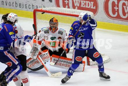 EBEL. Eishockey Bundesliga. EC VSV gegen Moser Medical Graz99ers. Alexander Lahoda,  (VSV), Thomas Hoeneckl (Graz). Villach, am 21.10.2018.
Foto: Kuess 


---
pressefotos, pressefotografie, kuess, qs, qspictures, sport, bild, bilder, bilddatenbank