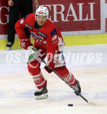 EBEL. Eishockey Bundesliga. KAC gegen spusu Vienna Capitals. Johannes Bischofberger (KAC). Klagenfurt, am 26.10.2018.
Foto: Kuess

---
pressefotos, pressefotografie, kuess, qs, qspictures, sport, bild, bilder, bilddatenbank